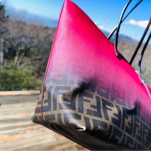 Fendi: Ombré Zucca FF Monogram Tote Bag (Pink) - Picture 9 of 17